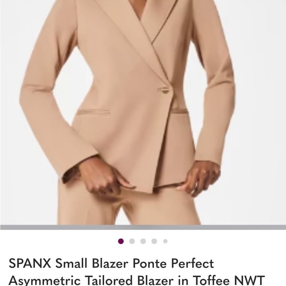 SPANX Women's Tan Blazer Jacket - Picture 4 of 15